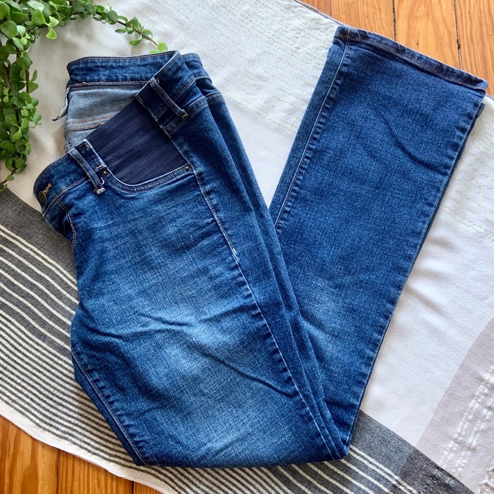 Old Navy Maternity Straight Leg Jeans Side Panels